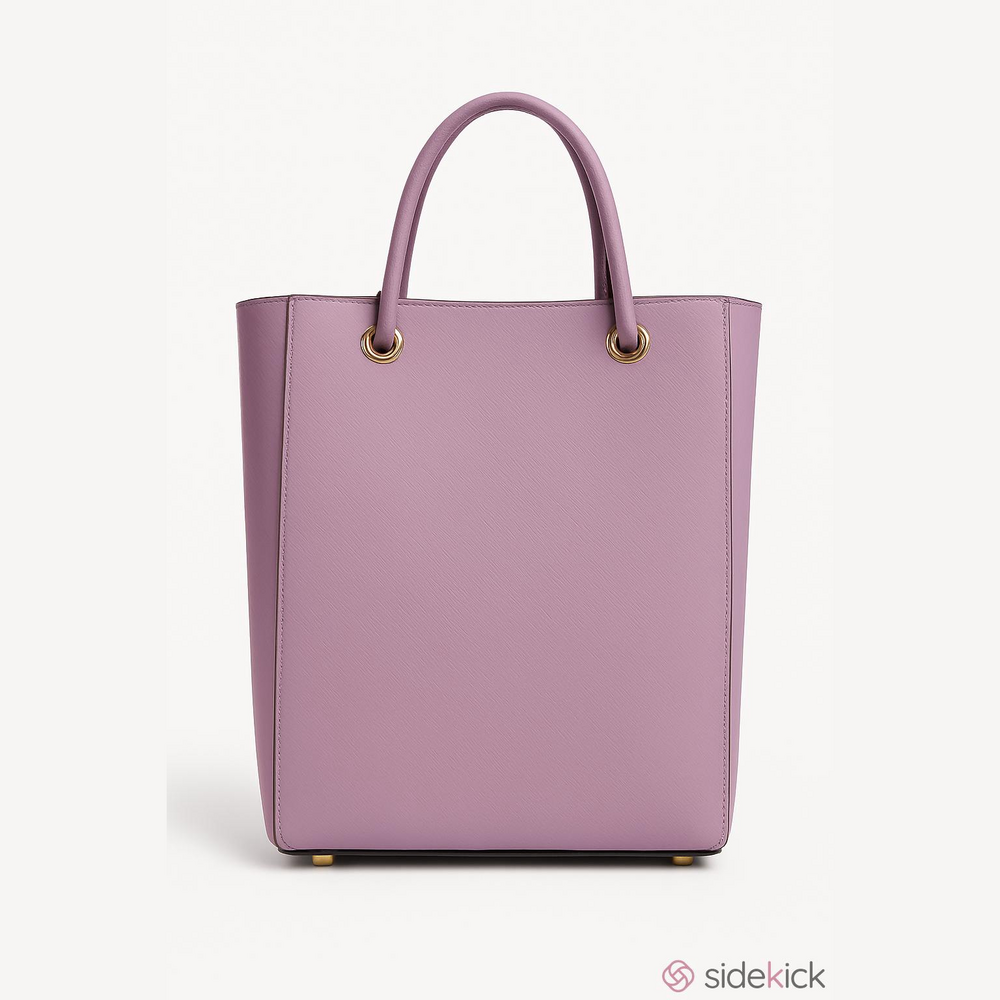 A New Day Purple Lilac Tote Bag Gold Hardware Medium
